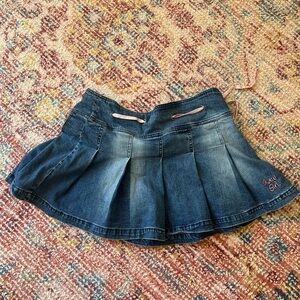 Maui girl vintage pleaded denim skirt